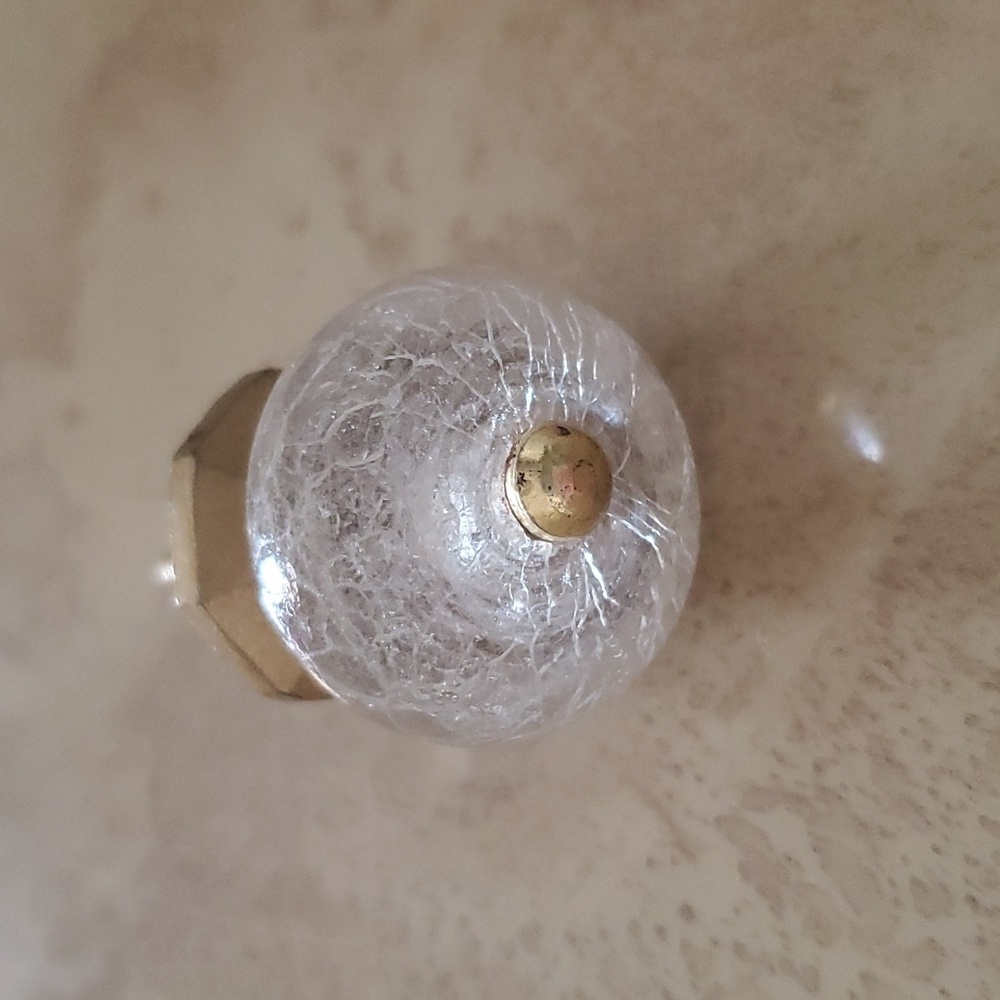 Crackled Glass Knob